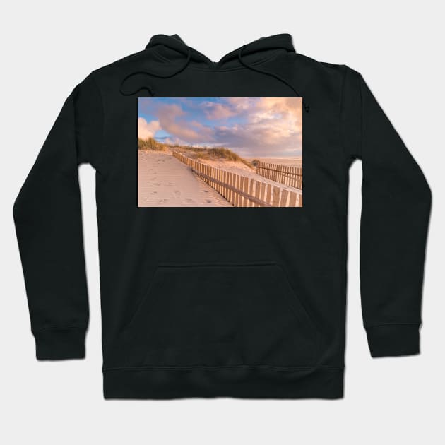 Dune Fence on Beach Hoodie by homydesign